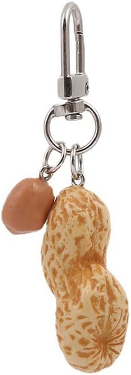 HSYHERE Men Women Creative Interesting Novelty Stylish Mini Simulated Food Orange Shrimp Keychain Key-ring Pendant