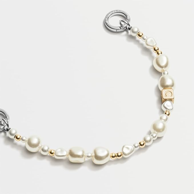CASETiFY Charm Keychain - Metallic Bow/Classic Pearl/Shiny Silver/C Cube Chain