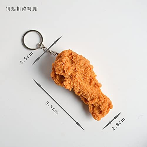 HSYHERE Men Women Creative Interesting Novelty Stylish Mini Simulated Food Orange Shrimp Keychain Key-ring Pendant