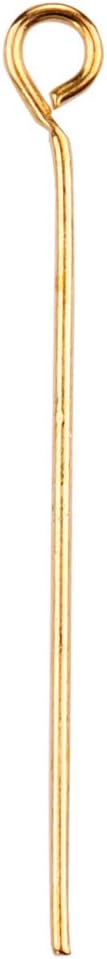Open Eye Pins Gold Head Pins for DIY Jewelry Making 30mm 300pcs