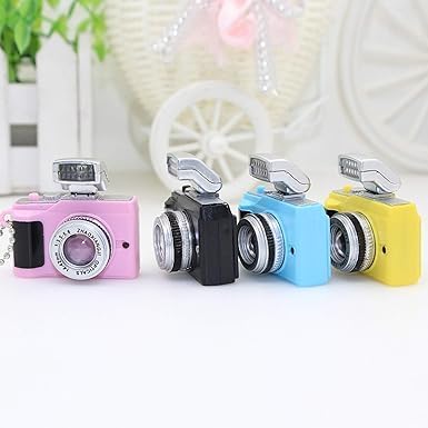 Jowxsx Mini Camera Keychain Key Ring Toy with Flashlight Sound Bag Phone Pendant,Car Keychain Accessories for Women Men