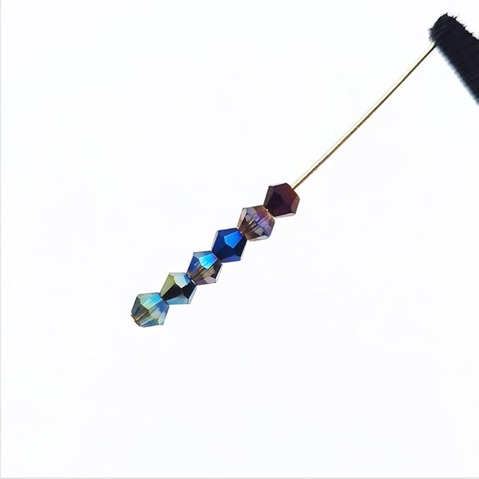 INSPIRELLE Approx 2400pcs 4mm Electroplated Multicolor Bicone Beads for Jewelry Bracelet Making Bulk Faceted Crystal Glass Briolette Beads