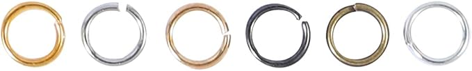 1200pcs Mixed 6 Colors Jump Rings Jewelry Making Supplies Open Jump Rings 5mm(0.2 inch) 21 Gauge Jump Ring for DIY Bracelet Earrings Necklace Jewelry Findings Connectors O Rings Jumprings