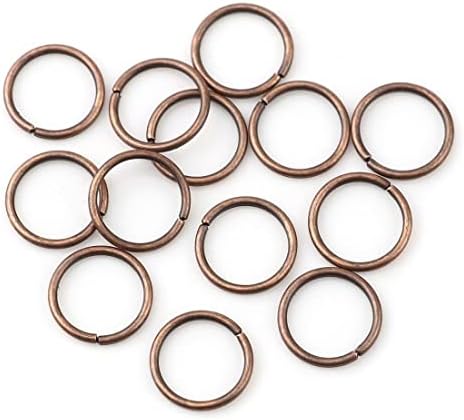 HDSupplies 200 Pieces - 10mm Jump Rings Antique Copper - 18 Gauge (1mm Thickness)