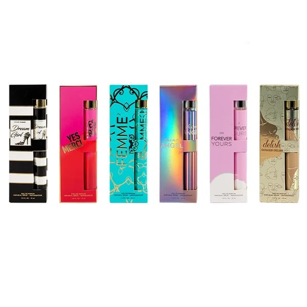 Megagon Bargains Women’s Eau de Parfum Gift Set – 6 Signature Scents – Travel Size Luxury Perfume Collection, 1.18 oz / 35 ml Each