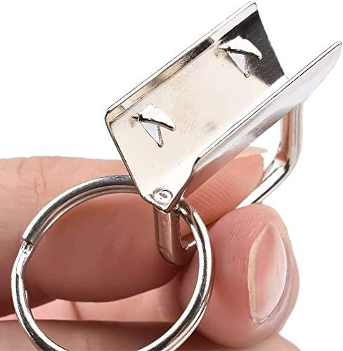 Qovydx 45Pcs 1 inch Silver Key Fob Hardware Kits 1” Metal Keyfobs Hardware Bulk for Keychains Fob Wristlet Hardware with Key Ring for Lanyard