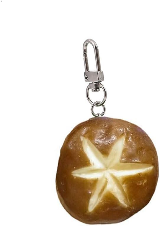 HSYHERE Men Women Creative Interesting Novelty Stylish Mini Simulated Food Orange Shrimp Keychain Key-ring Pendant