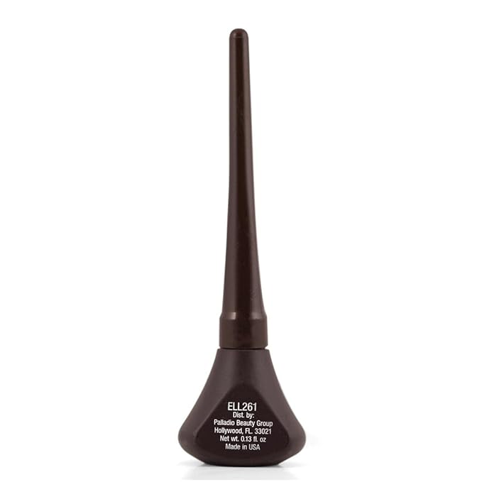 Palladio Liquid Eyeliner, Highly Pigmented and Waterproof Eyeliner, For Intense Eye Definition, Smear-proof Eyeliner Liquid, Includes Easy Grip Wand and Felt Tip Eyeliner Applicator, Black Brown