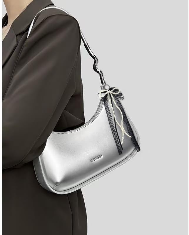 Pearl Bow Keychain Cute Y2k Lace Bowknot Keychain Coquette Aesthetic Accessories Bag Purse Handbag Backpack Charm