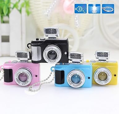 Jowxsx Mini Camera Keychain Key Ring Toy with Flashlight Sound Bag Phone Pendant,Car Keychain Accessories for Women Men