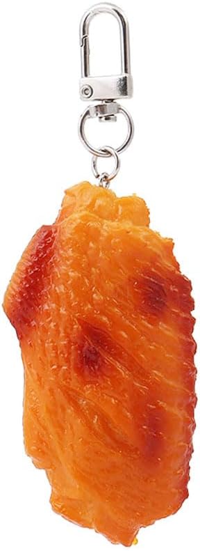 HSYHERE Men Women Creative Interesting Novelty Stylish Mini Simulated Food Orange Shrimp Keychain Key-ring Pendant