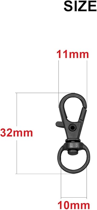 Swivel Snap Hooks Premium Metal Lobster Claw Trigger Clasps for Lanyard Keychain Rings Bag Purse Tag Jewelry Making DIY Crafts