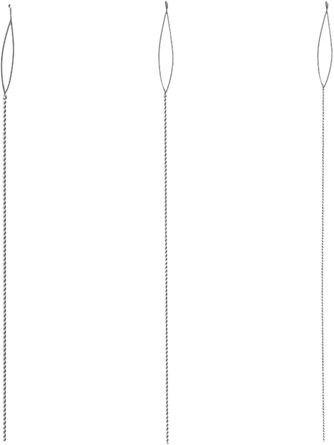 Beadalon Collapsible Eye Needles, Variety Pack, Fine 0.30 mm / .012 in, Medium 0.36 mm / .014 in, Heavy 0.51 / .020 in, 2.5 in / 6.4 cm Length, 3 pc Total