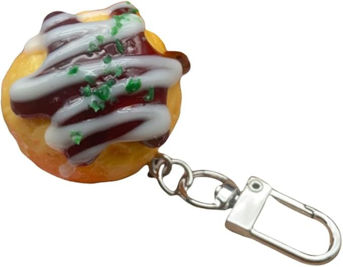 HSYHERE Men Women Creative Interesting Novelty Stylish Mini Simulated Food Orange Shrimp Keychain Key-ring Pendant