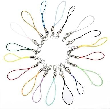 20Pcs Mobile Phone Rope Strap Charm Lariat Lanyard Phone Charms with Lobster Clasp Cords for Cellphone USB Drive, Keychain DIY Jewelry Accessories