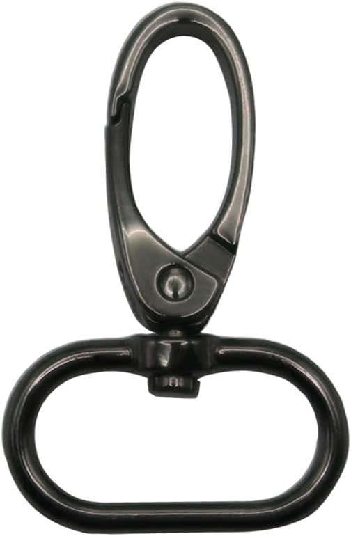 Swivel Lobster Claw Clasps 1 Inch 15pcs - Heavy Duty Metal Clasps with Secure Lock, Curved Snap Hooks for Bags, Jewelry Making, Keychains, Lanyards & DIY Craft Supplies (Gunmetal, 1 inch)