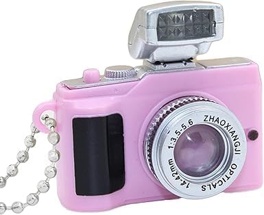 Jowxsx Mini Camera Keychain Key Ring Toy with Flashlight Sound Bag Phone Pendant,Car Keychain Accessories for Women Men