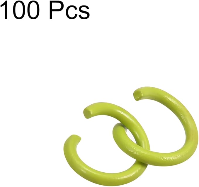 uxcell Open Jump Rings, 8mm Colorful O-Ring Connectors for DIY Crafts Jewelry Making, Carbon Steel, Bright Green, 100Pcs