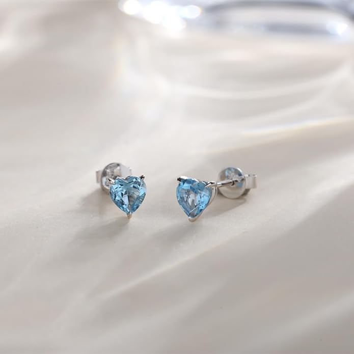 FANCIME 14k Solid Yellow Gold Stud Earrings Gemstone Prong Cluster Stud Earrings Fine Jewelry Gifts for Her Mom Women Wife