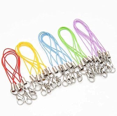 20Pcs Mobile Phone Rope Strap Charm Lariat Lanyard with Lobster Clasp Cords for Cellphone/USB Drive/Keychain/DIY Jewelry Accessories，Cell Phone Charms
