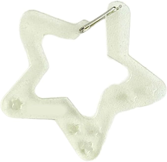 Wing/Star Shape Carabiner Hook Clips Lovely Phone Pendant Charm Acrylic Buckle Keychain For Backpack Handbag Gifts Outdoor Keyring Hook