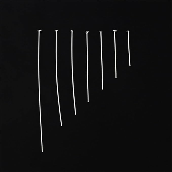 925 Sterling Silver Flat Head Pins 0.5x20mm 20pcs for Jewelry Making Findings