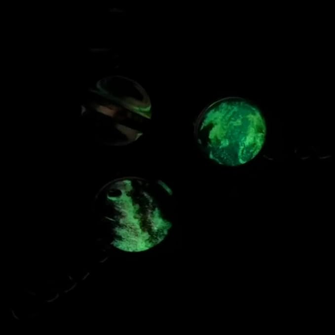 JWPavilion Solar System Planet keychain Accessories Pendant Glow In The Dark