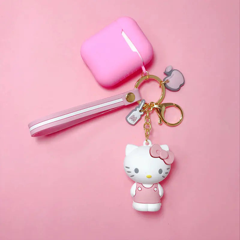 Korean Style Cartoon AirPods Case with Keychain (DIY)