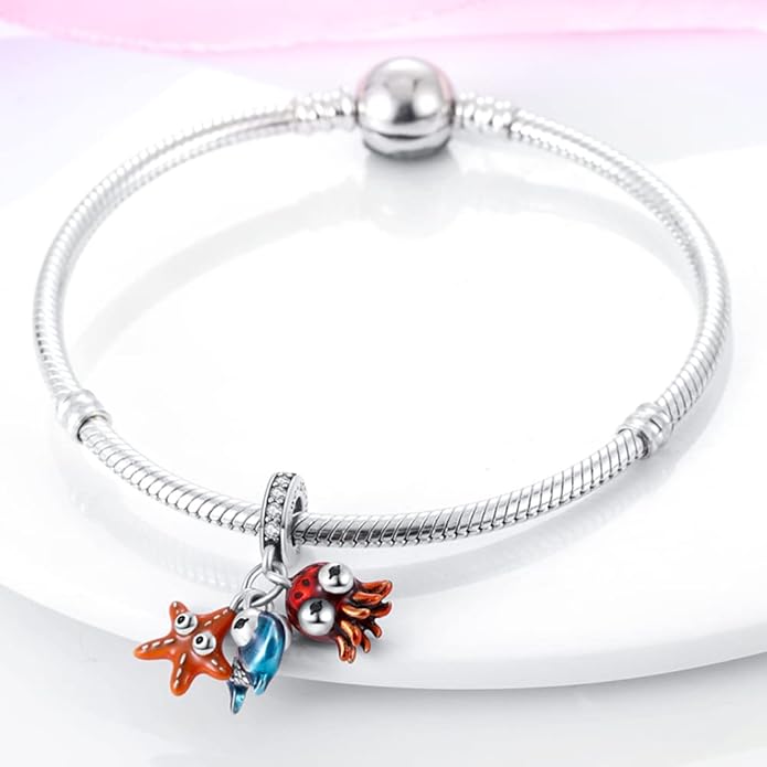 Pandach Animal Charm Bead fits Charms Bracelets for Woman-925 Sterling Silver Dangle Pendant Bead,Jewelry Beads Gifts for Women Bracelet&Necklace
