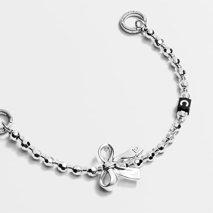 CASETiFY Charm Keychain - Metallic Bow/Classic Pearl/Shiny Silver/C Cube Chain