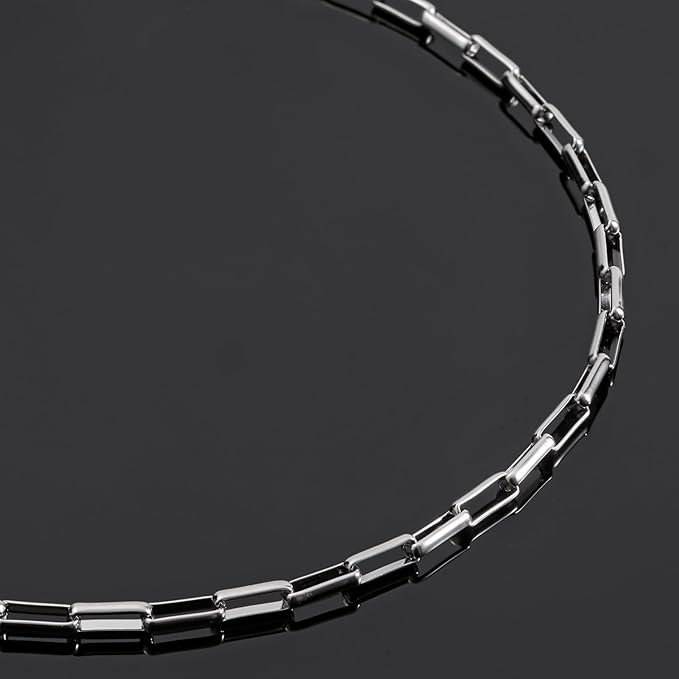 UMAOKANG 16.4 Feet Box Chain for Jewelry Making Stainless Steel Chains Bulk for Men and Women Necklace DIY Jewelry Supplies