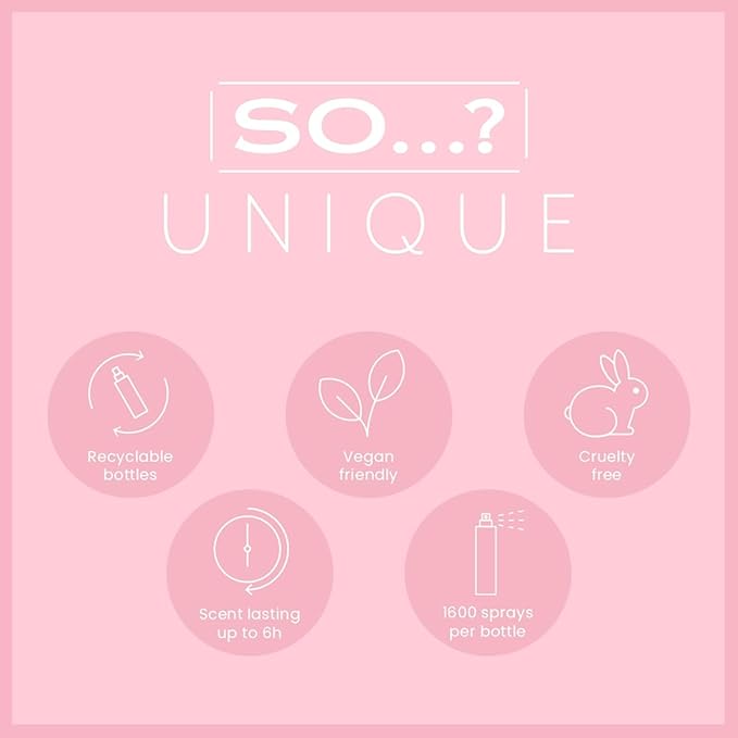 So…? Unique Body Mist Set - Perfumes for Women - Body Spray for Women - Vegan, Cruelty Free - Travel Size Gift Set - 650 to 1000 Sprays - 4 pcs