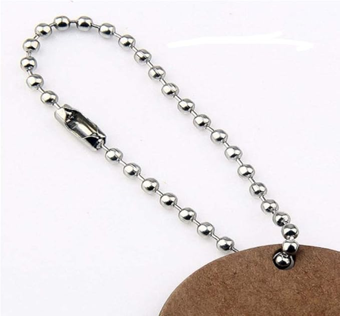 Ball Tag Key Chain Connector 6 Inch Long 2.4mm Bead Dia 120 Pcs
