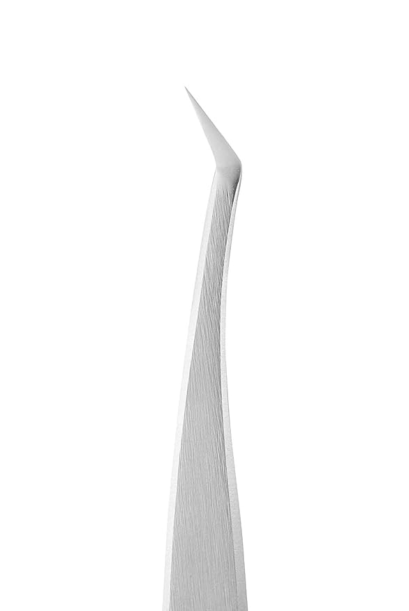 Staleks Pro Professional Eyelash Tweezers EXPERT 40 Type 13 – L-Shaped 40° Tip – Stainless Steel – For Volume Eyelash Extensions 2D–8D
