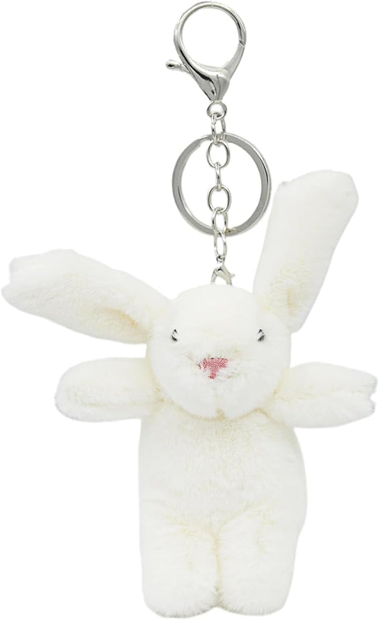 Cute Bunny Plush Keychain, 3.5" Inch Bag Charms for Handbags Backpack Purse Pendant Gift for Women