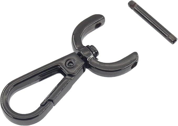 4 PCS Swivel Clasp Hooks,SAFYY Detachable Snap Hook W/Screw Bar Heavy Duty,1 Inches D Ring Swivel Lobster Claw Clasp with Screwdriver for Lanyard Bag Leather Craft Purse Hardware DIY Bag-Gunmetal