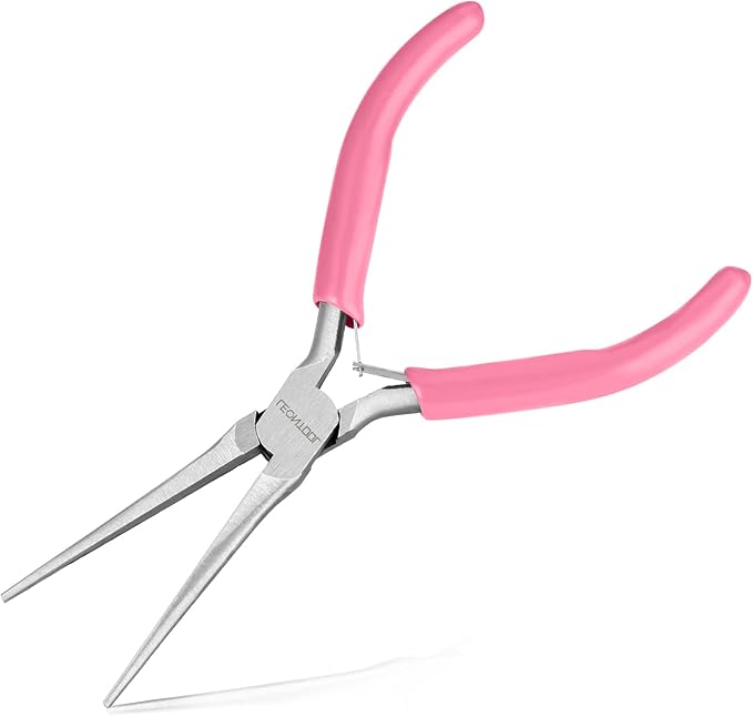 6-Inch Small Needle Nose Pliers for Jewelry Making Precision Extra Long Needle Nose Pliers Smooth Jaws Jewelry Pliers for Bending Wire and Small Object Gripping Jewelry Making Tools