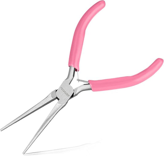 6-Inch Small Needle Nose Pliers for Jewelry Making Precision Extra Long Needle Nose Pliers Smooth Jaws Jewelry Pliers for Bending Wire and Small Object Gripping Jewelry Making Tools