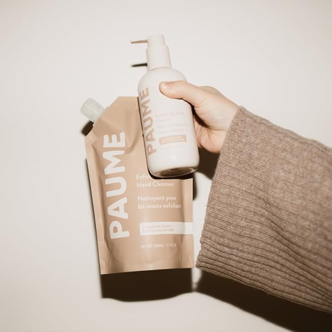 PAUME Exfoliating Hand Cleanser, Silicon Free, Paraben Free, Vegan, Exfoliating Soap with Essential Oils, Hydrating Hand Soap for Gentle Cleanse (17 Fl Oz)