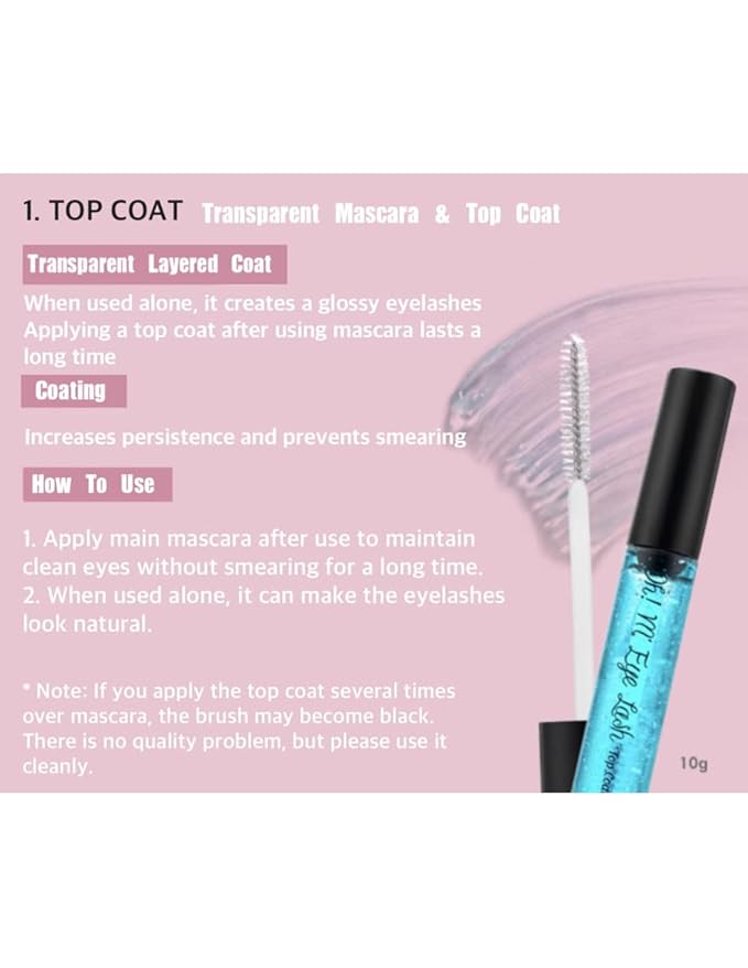 ETUDE Oh M'Eye Lash - #1 Top Coat | Transparent Layered Coat that Protects your Mascara for Perfect Eyelashes, Korean Makeup, Kbeauty