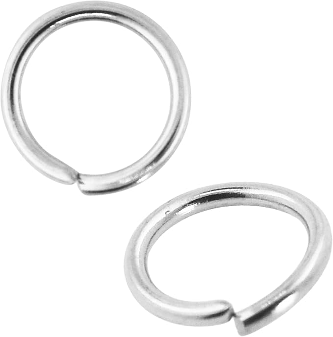 Mandala Crafts Assorted Stainless Steel Jump Rings Jewelry Findings Metal O Rings for Jewelry Making Supplies - 5000 Small Open Jump Rings Kit for Necklace Earring
