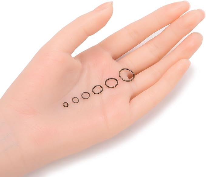 50pcs 10mm Open Jump Ring O Ring Connector (Strong Wire 1mm/18 Gauge) Tarnish Resistant Antique Bronze for DIY Craft Jewelry Making CF85-10