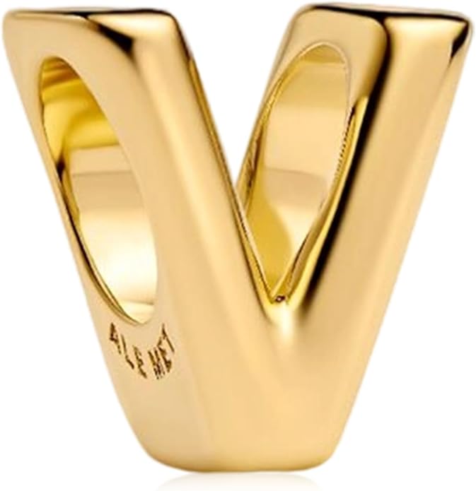 S925 A-Z 14K Gold Plated Initial Letter Alphabet Charms for Pandora Bracelets and Necklaces Women, Gifts for Couple Family Friend on Birthday Anniversary Christmas Mothers Valentine's Day Grad