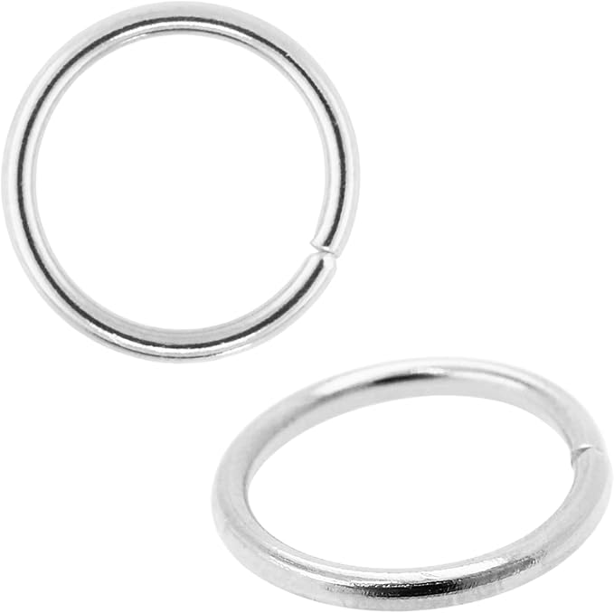 Mandala Crafts Assorted Silver Color Jump Rings Jewelry Findings Metal O Rings for Jewelry Making Supplies - 400 9mm Small Open Jump Rings Kit for Necklace Earring
