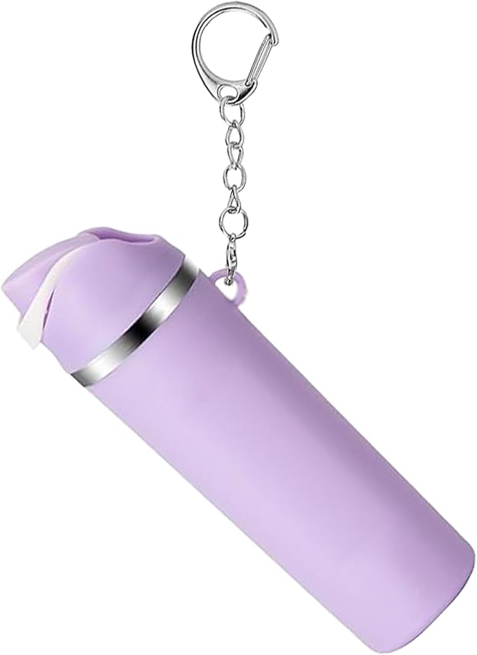 Mini Trendy Bottle Keychain Accessories Compatible with Owala Water Cute Tumbler Cup Chapstick Lip Balm Holder Charms