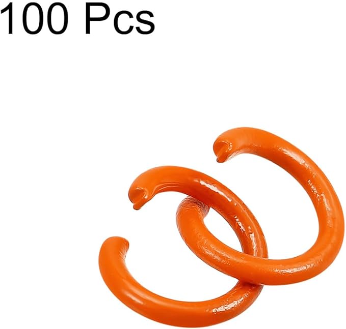 uxcell Open Jump Rings, 10mm Colorful O-Ring Connectors for DIY Crafts Jewelry Making, Carbon Steel, Orange, 100Pcs