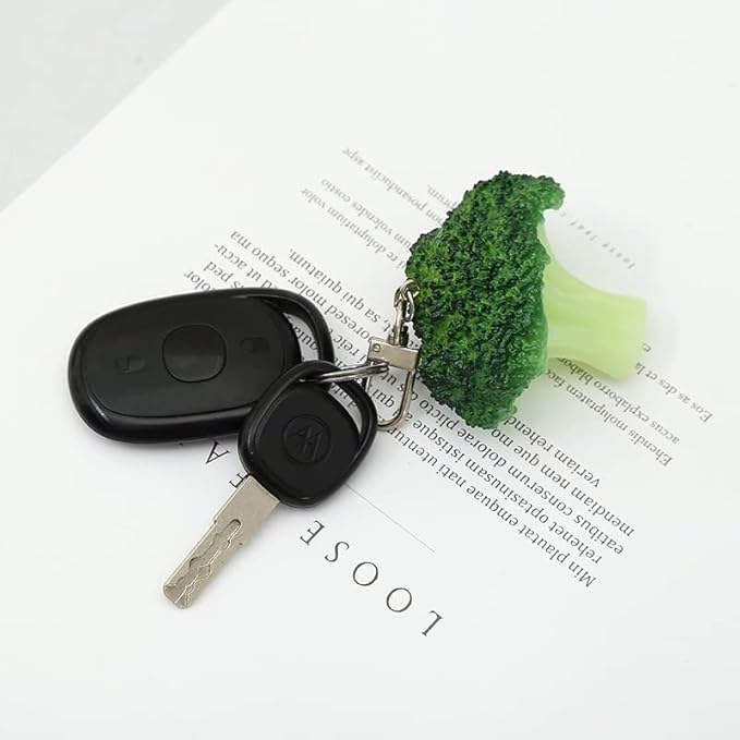 HSYHERE Men Women Creative Interesting Novelty Stylish Mini Simulated Food Orange Shrimp Keychain Key-ring Pendant