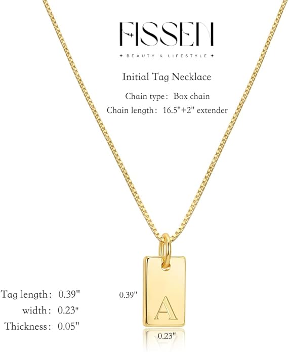 Initial Necklaces for Women 14K Gold Plated Letter Necklace Dainty Name Pendant Necklace Personalized Christmas Gifts for Women Trendy Gold Jewelry