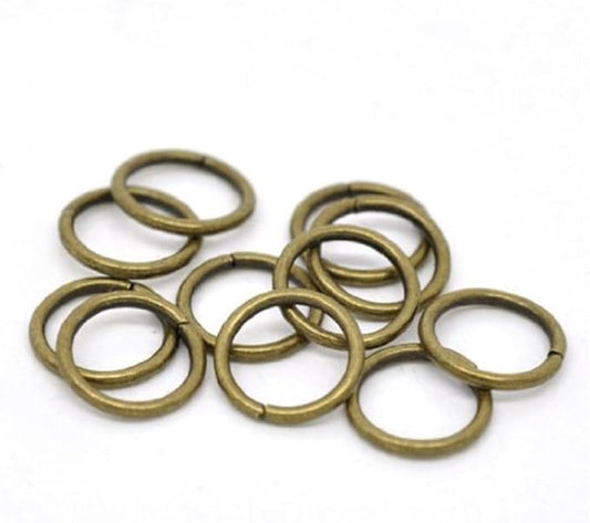 200pcs 12mm Open Jump Ring O Ring Connector (Strong Wire 1mm/18 Gauge) Tarnish Resistant Antique Bronze for DIY Craft Jewelry Making CF85-12