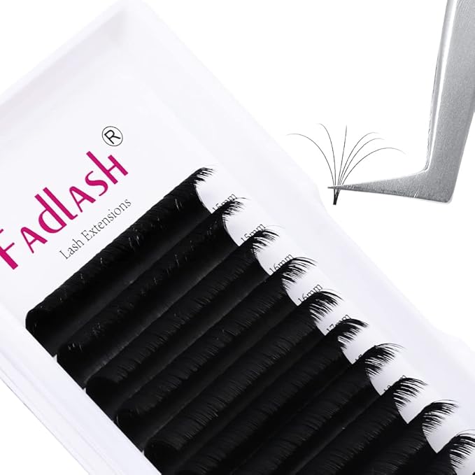 Eyelash Extensions DD Curl Easy Blooming Lash Extension Matte Black Rapid Volume Lash Extensions Flowering Easy Fan Volume Lashes (0.03-DD, 15-20mm)